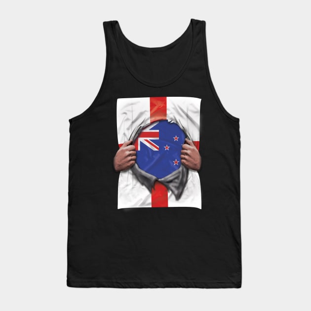 New Zealand Flag English Flag Ripped - Gift for New Zealander From New Zealand Tank Top by Country Flags